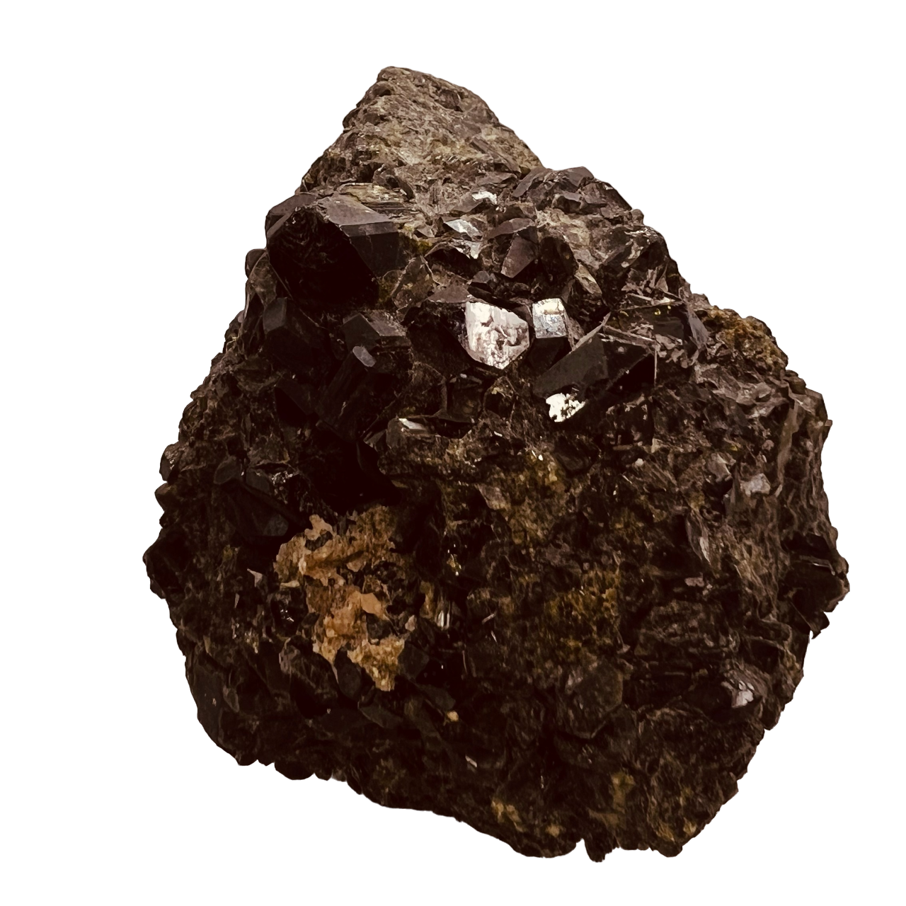 Drusa de turmalina verde de 840,7 gramos