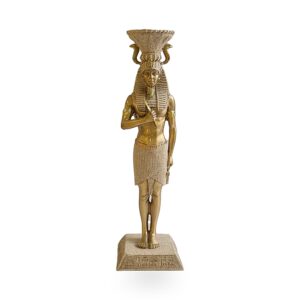 Akenaton faraón egipcio dorado figura decorativa