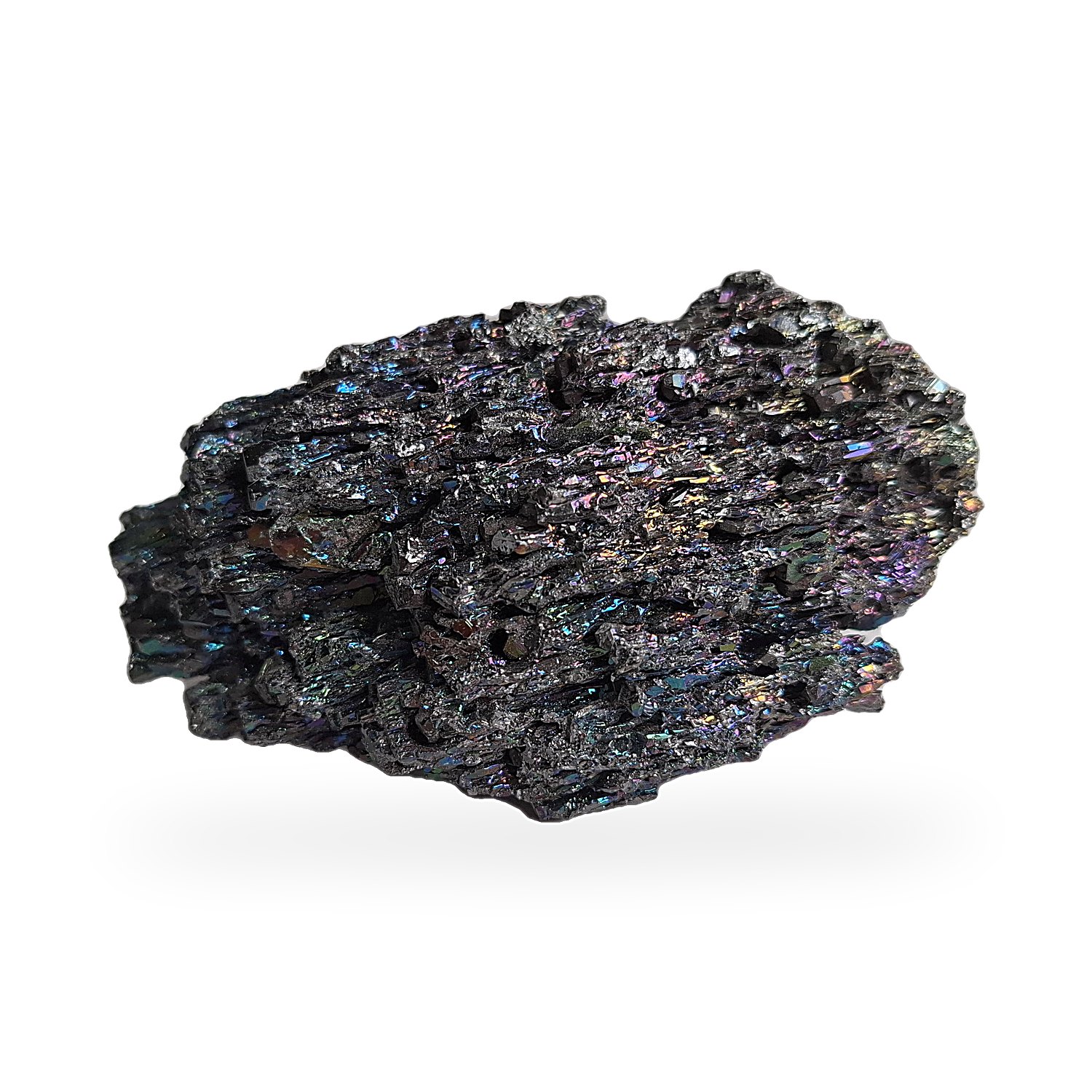 Carborundo negro iridiscente 9 x 5 x 2 cm. Go Natura, Manizales.