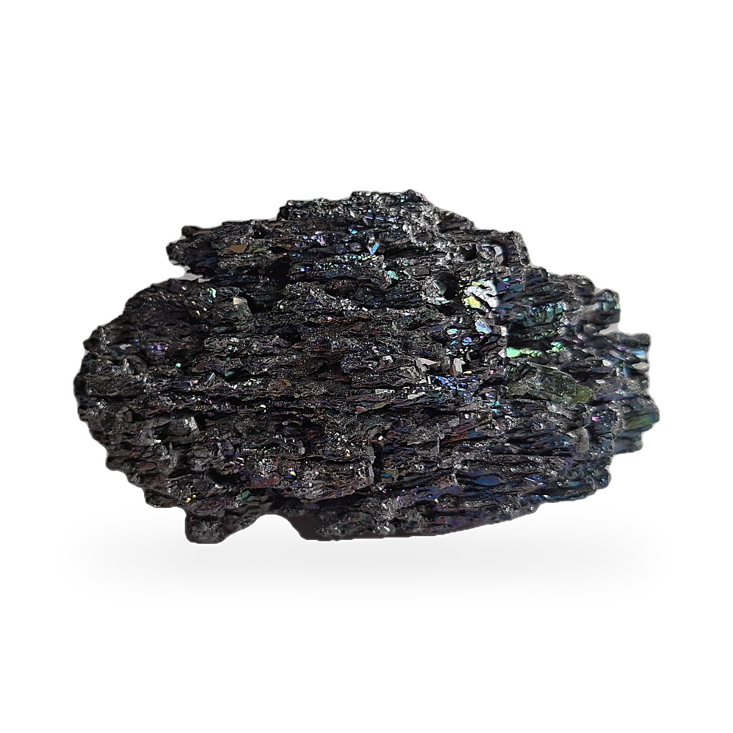 Carborundo negro iridiscente 9 x 5 x 2 cm. Go Natura, Manizales.