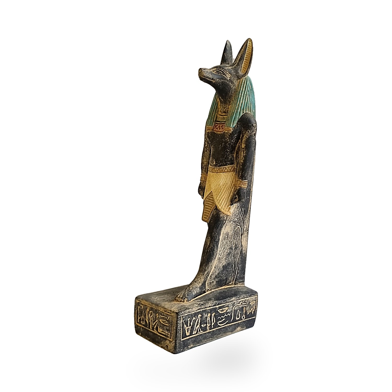Figura de Anubis en piedra, dios egipcio de la momificacion. Go Natura, Manizales.