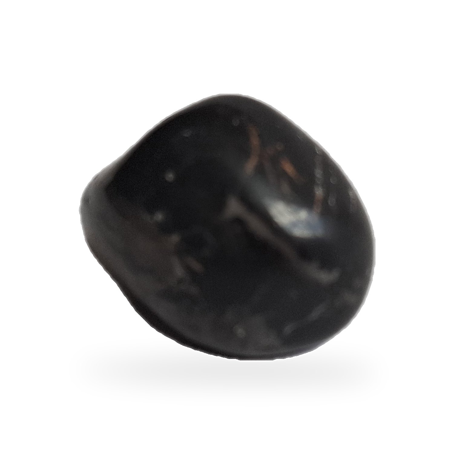 Ónix negro pulido, canto rodado de 5 x 3 cm. Go Natura, Manizales.