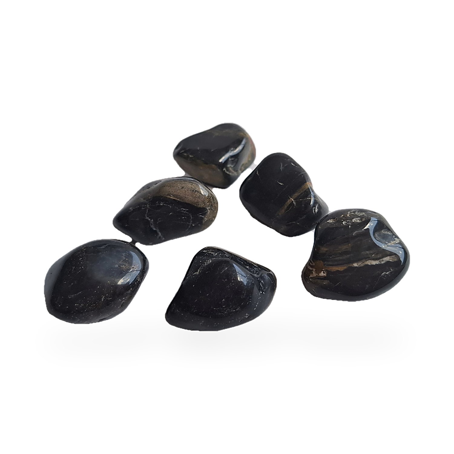 Ónix negro rodado de 3 x 2 cm. Go Natura, Manizales.