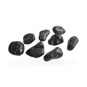 Ónix negro rodado pulido 3 x 2 cm. Go Natura, Manizales.